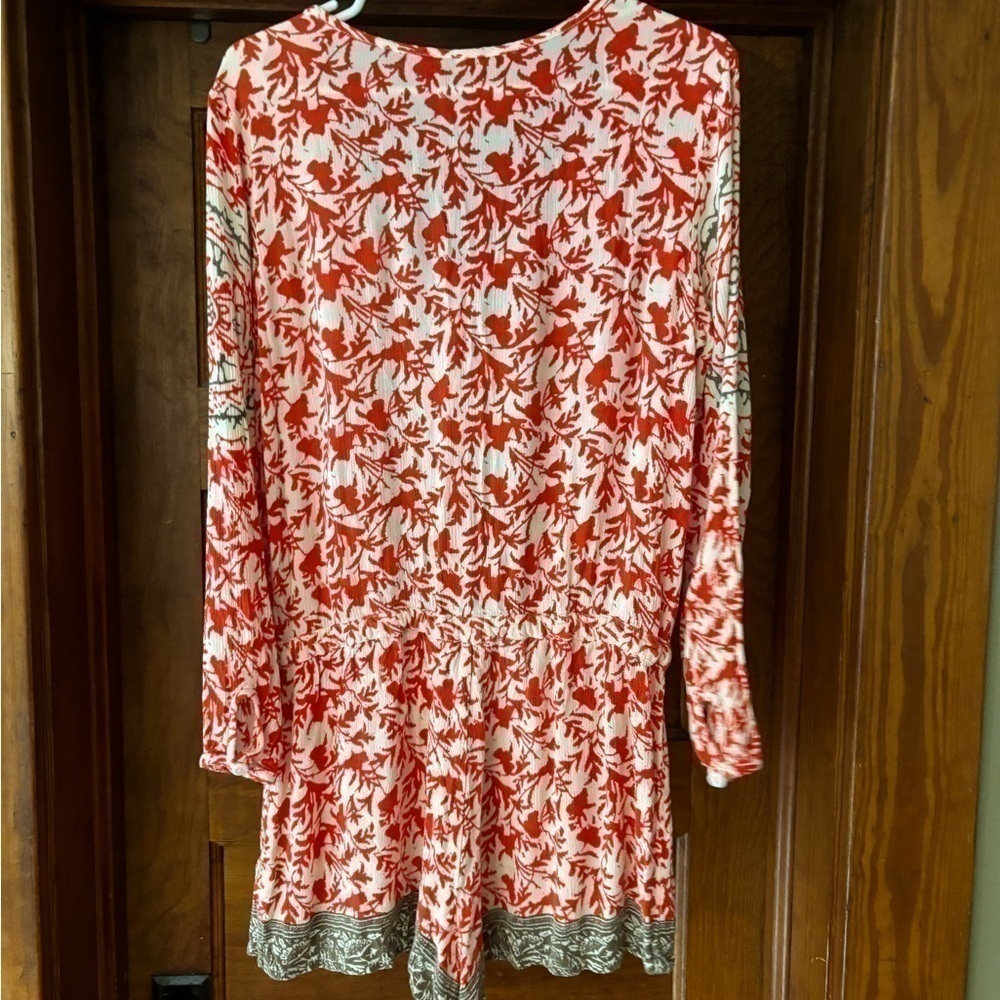 Free People Red and White Patterned Romper Sz.Xs - Picture 2 of 10